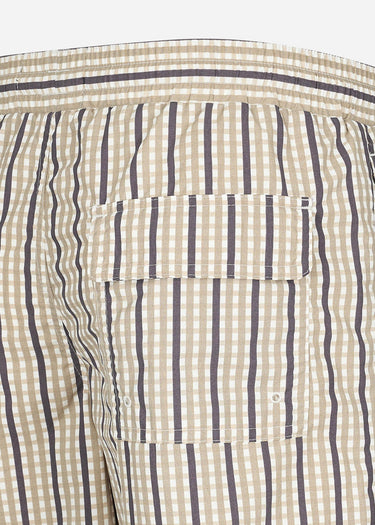 Lyle & Scott Zwembroeken  Gingham swim shorts - cold grey