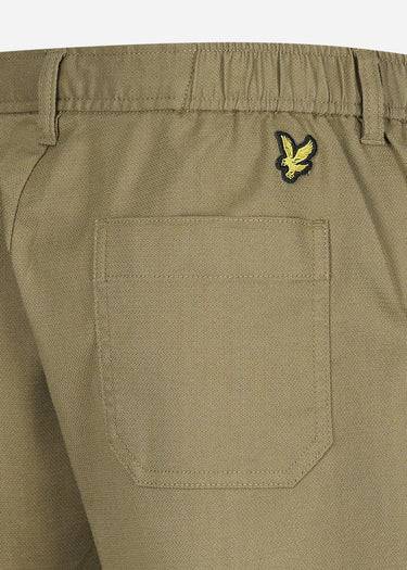 Lyle & Scott Korte Broeken Crest textured short - seaweed