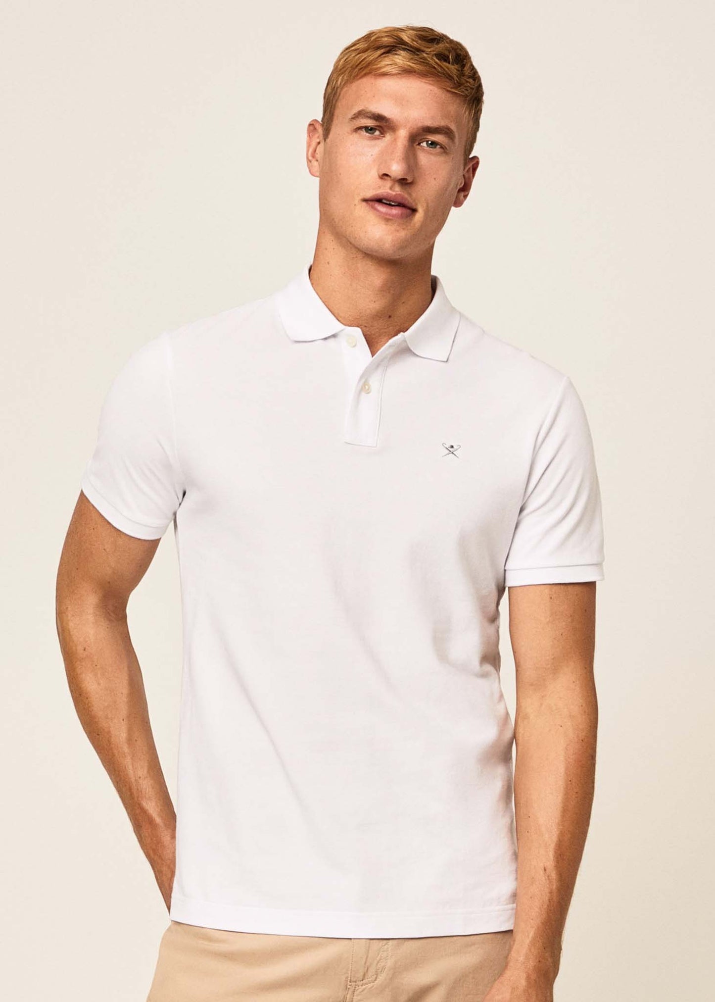 Hackett London Polo's Cotton pique polo shirt - optic white