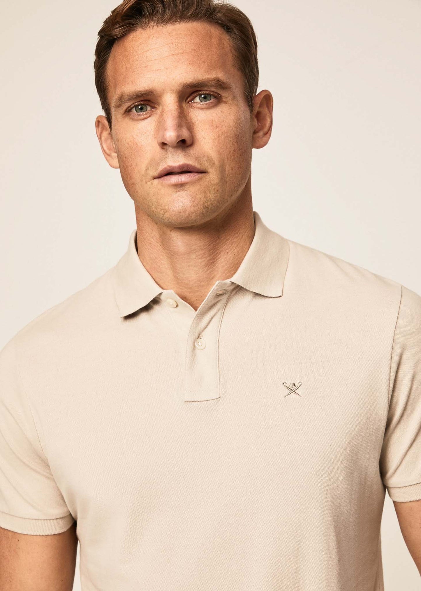 Hackett London Polo's Cotton pique polo shirt - silver lining