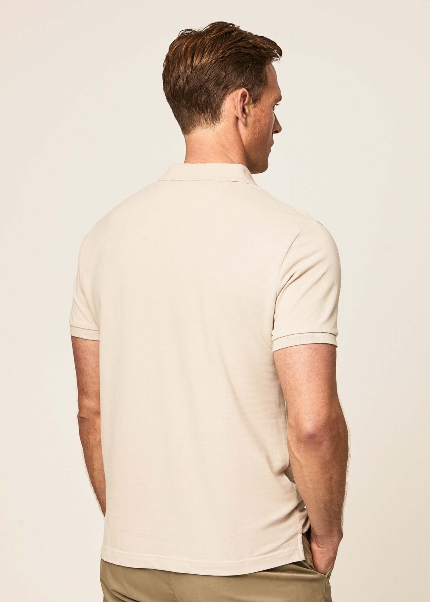 Hackett London Polo's Cotton pique polo shirt - silver lining