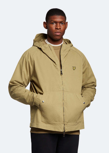 Lyle & Scott Jassen  Garment dyed zip through jacket - seaweed