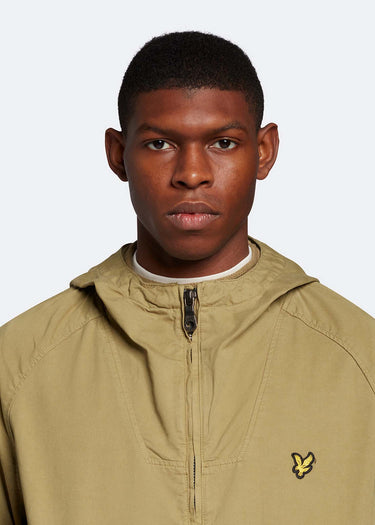 Lyle & Scott Jassen  Garment dyed zip through jacket - seaweed