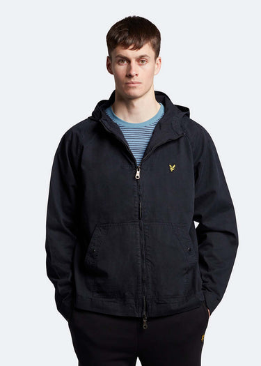 Lyle & Scott Jassen  Garment dyed zip through jacket - dark navy