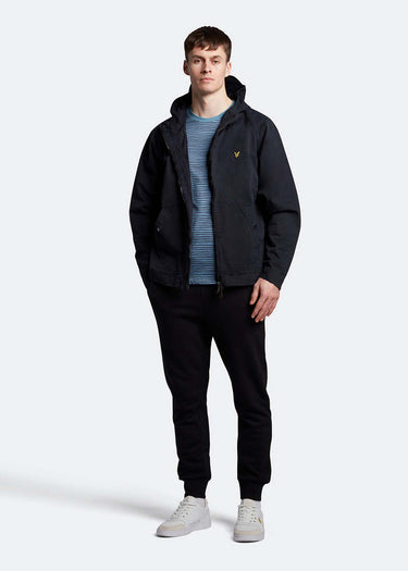Lyle & Scott Jassen  Garment dyed zip through jacket - dark navy