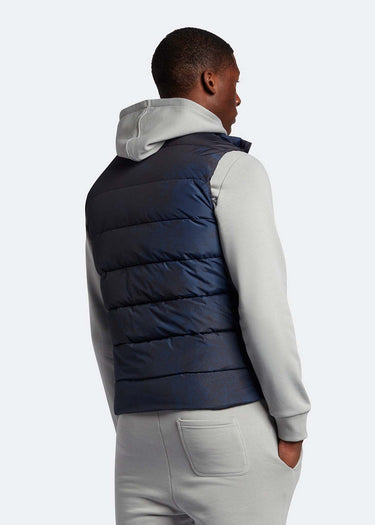 Lyle & Scott Bodywarmers  Erosion print gilet - navy