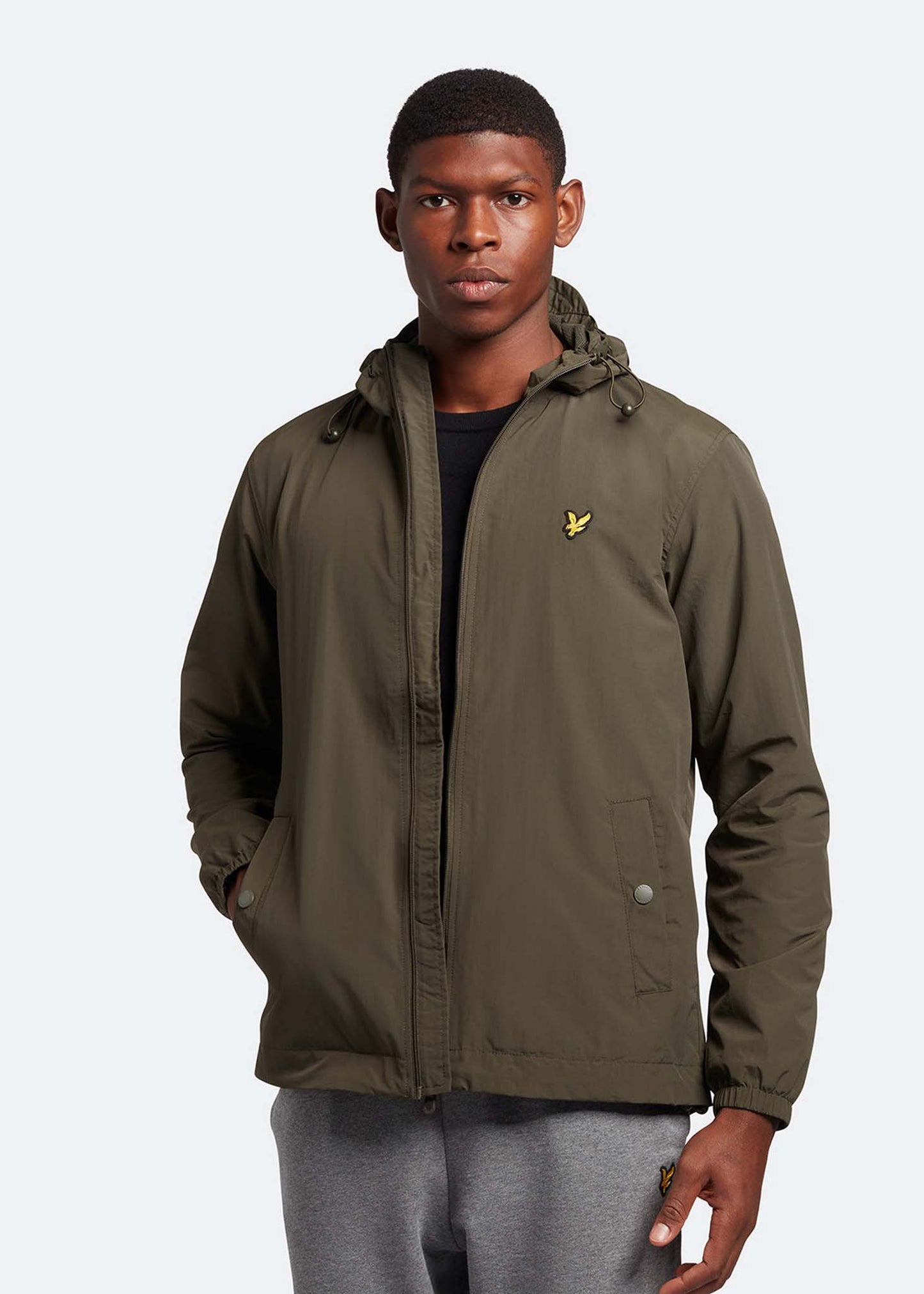 Lyle & Scott Jassen Zip through hooded jacket - olive