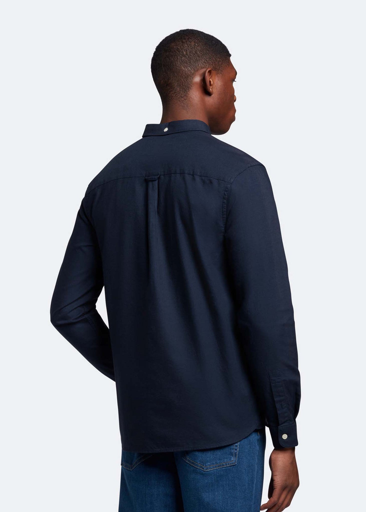 Lyle & Scott Overhemden Light weight oxford shirt - dark navy