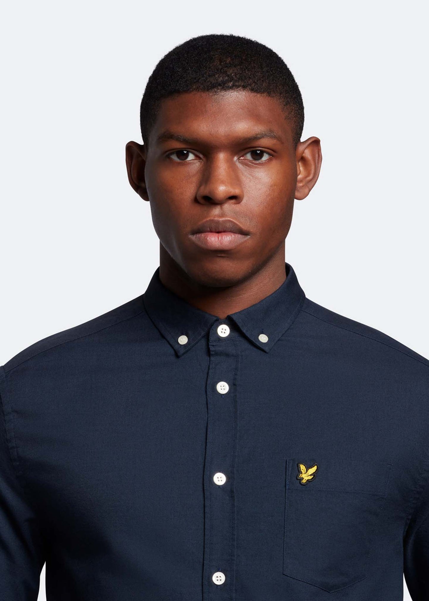 Lyle & Scott Overhemden Light weight oxford shirt - dark navy