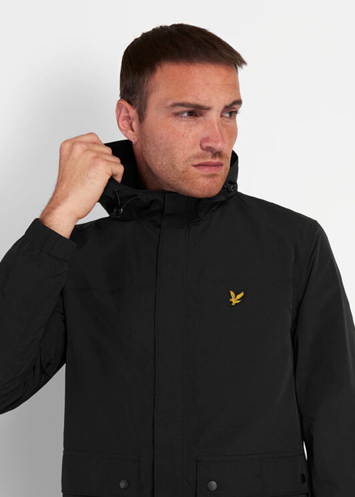 Lyle and Scott hooded pocket jacket jet black