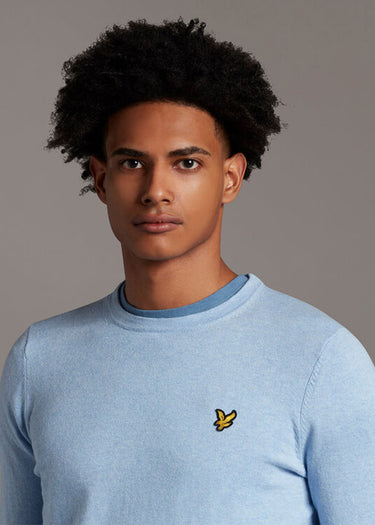 Lyle & Scott Truien Merino crew jumper - pool blue