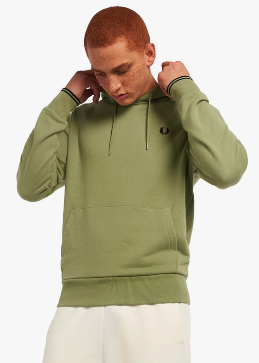 Fred Perry Hoodies  Tipped hooded sweatshirt - sage green 