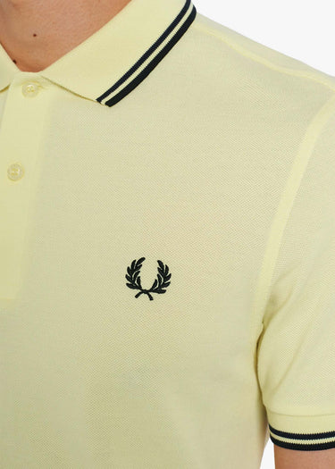 Fred Perry Polo's Twin tipped fred perry shirt - wax yellow