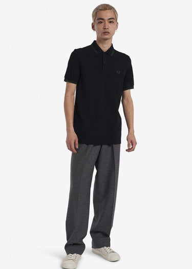 Fred Perry Polo's Twin tipped fred perry shirt - black ivy