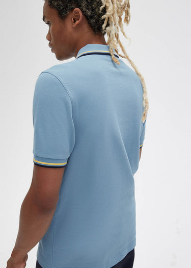 Fred Perry Polo's Twin tipped fred perry shirt - ash blue golden hour navy
