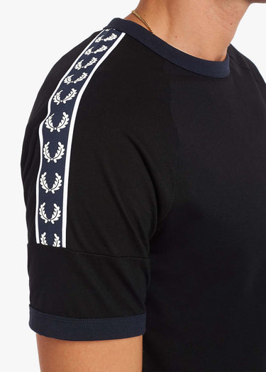 Fred Perry T-shirts Panelled taped t-shirt - black