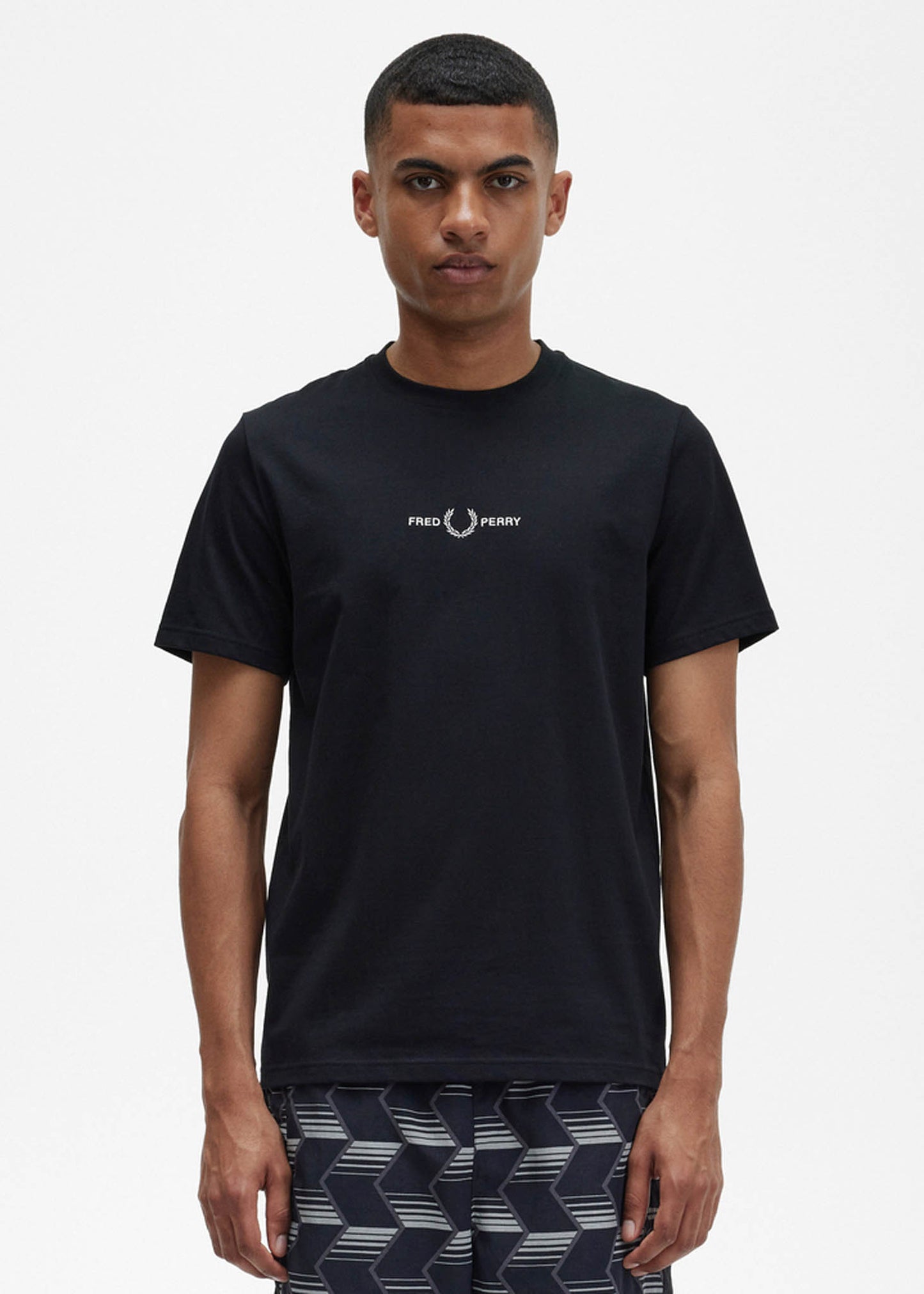 Fred Perry T-shirts Embroidered t-shirt - black