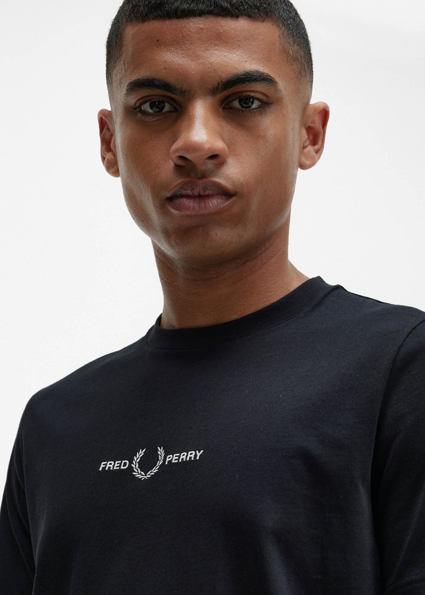 Fred Perry T-shirts Embroidered t-shirt - black