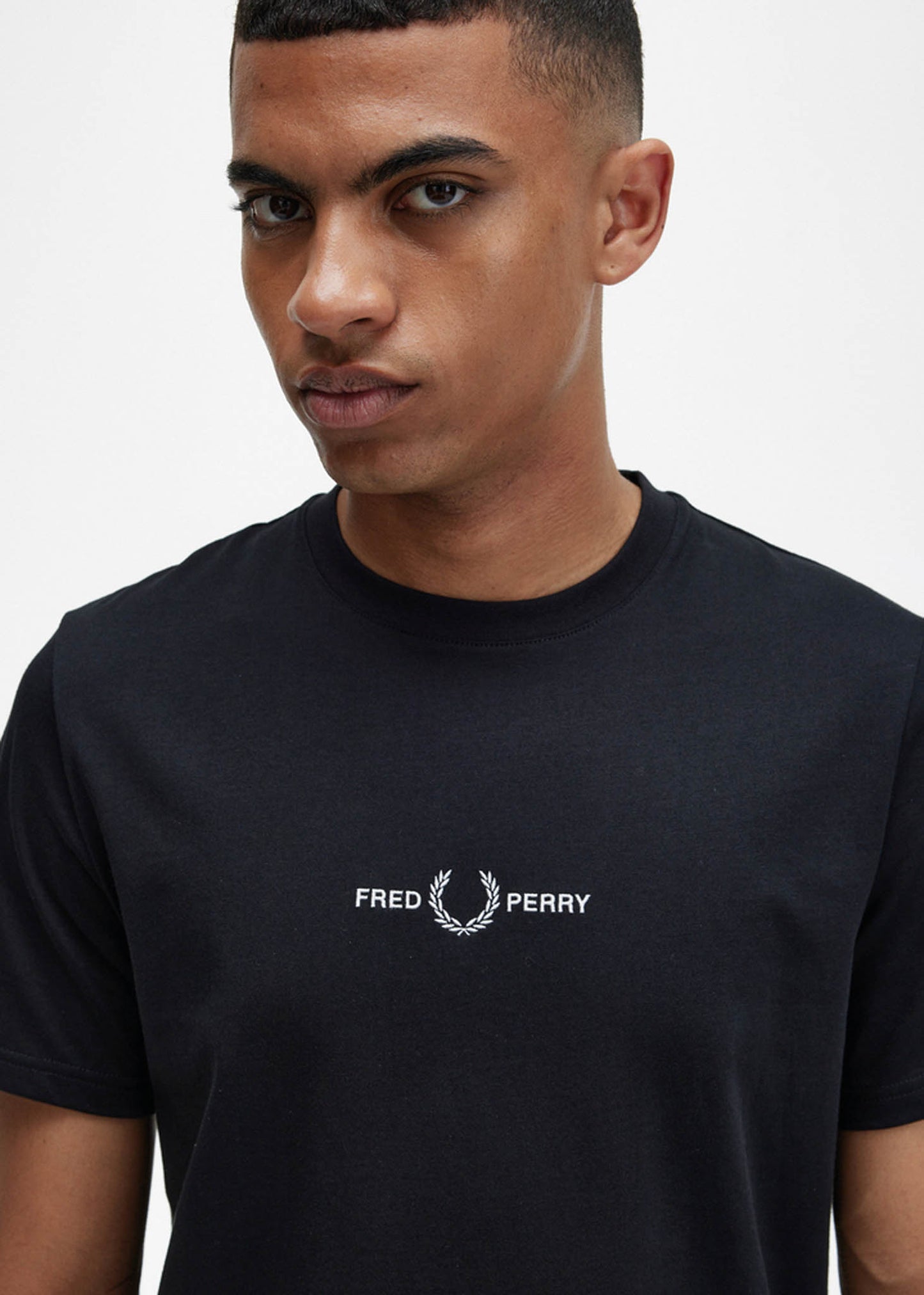 Fred Perry T-shirts Embroidered t-shirt - black