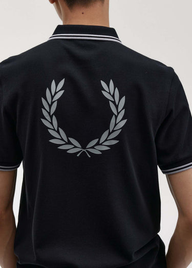 Fred Perry Polo's Back graphic polo shirt - black