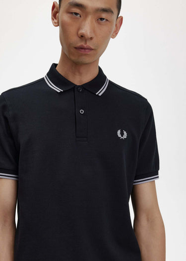 Fred Perry Polo's Back graphic polo shirt - black
