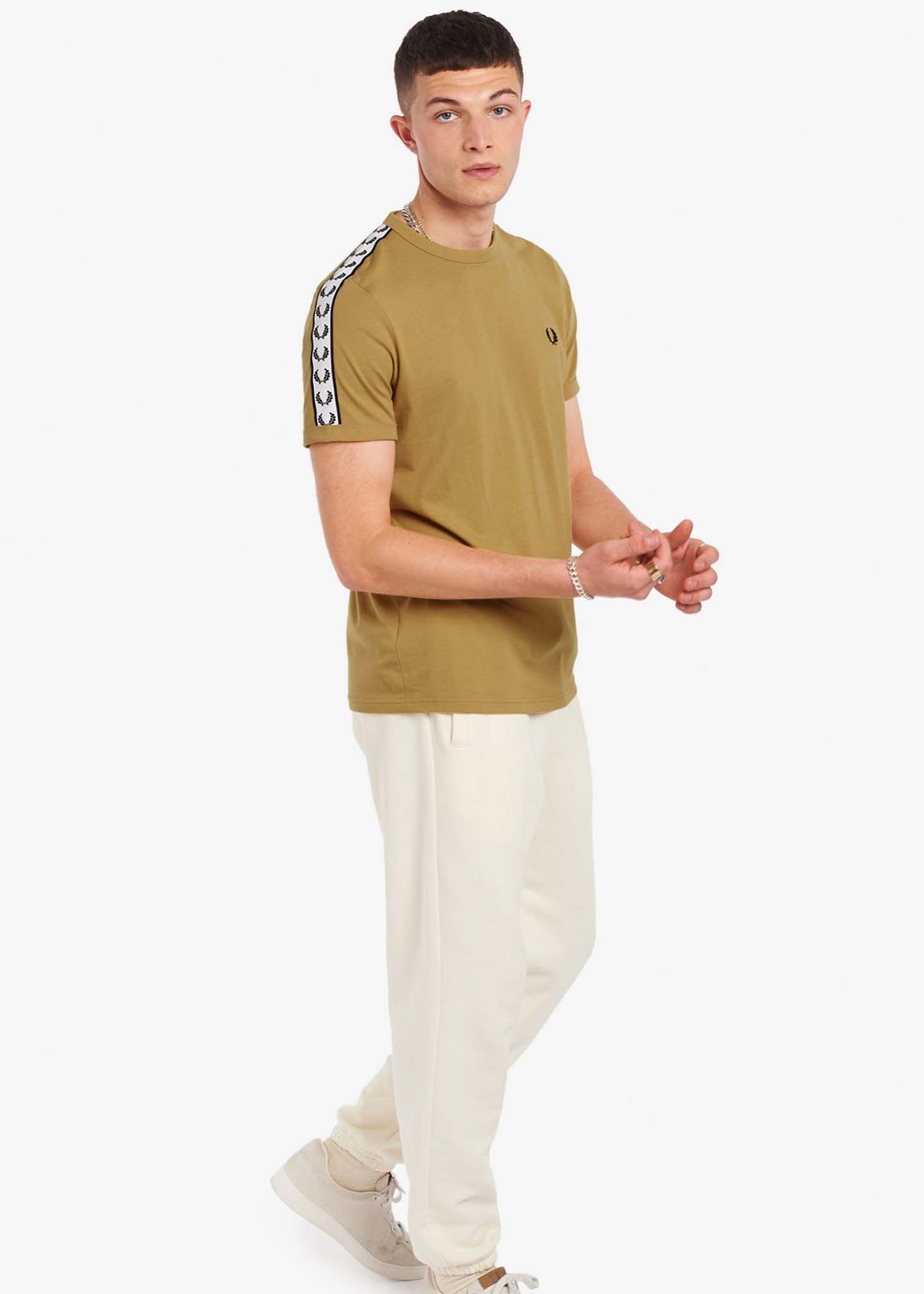 Fred Perry T-shirts Taped ringer t-shirt - desert