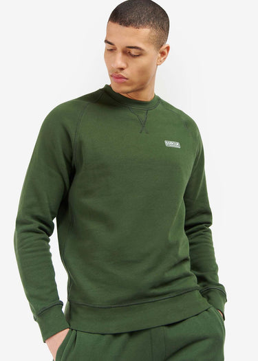 Barbour International Truien  Essential crew neck sweat - kombu green