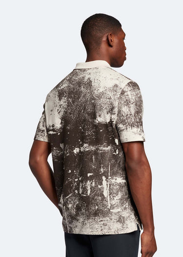 Lyle & Scott Polo's  Erosion print polo shirt - cove