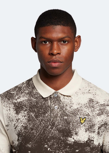 Lyle & Scott Polo's  Erosion print polo shirt - cove