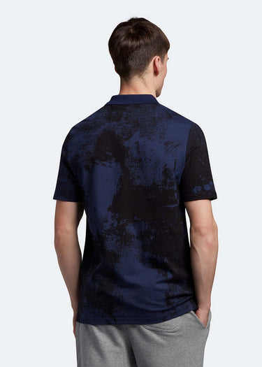 Lyle & Scott Polo's  Erosion print polo shirt - navy