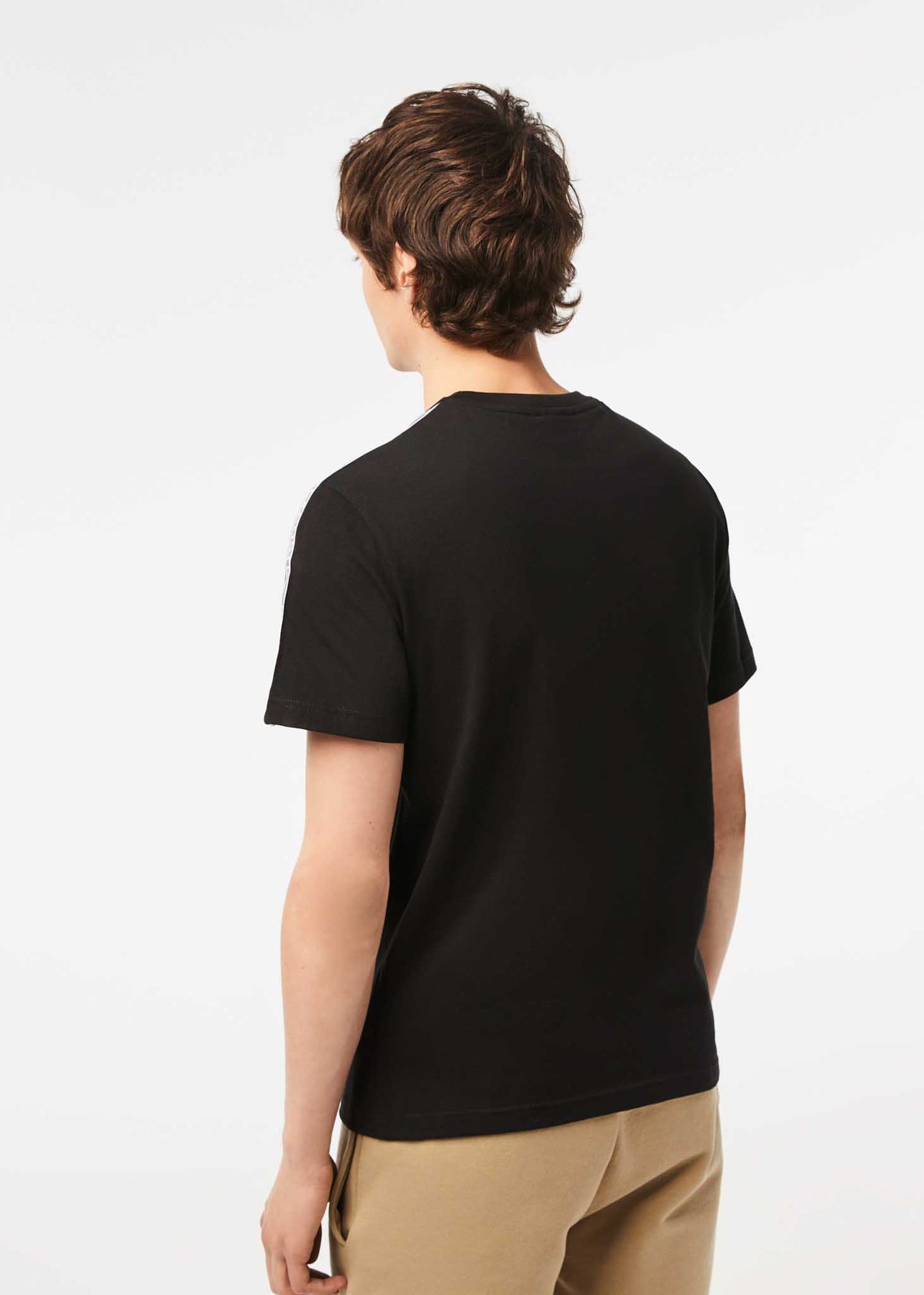 Lacoste T-shirts Contrast stripe t-shirt - black