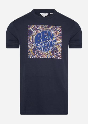Ben Sherman T-shirts Paisley logo tee - dark navy