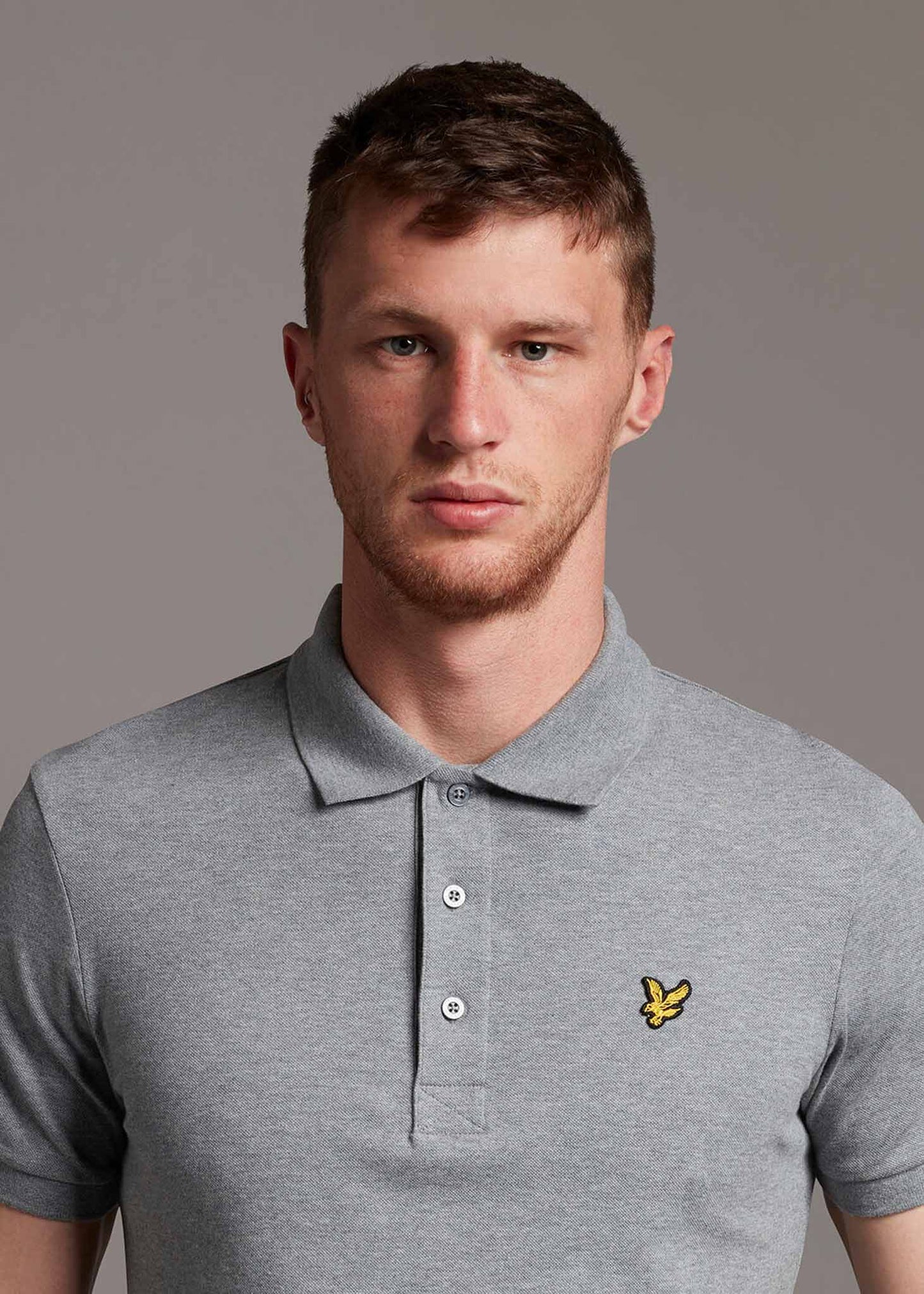 Lyle & Scott Polo's Plain polo shirt - mid grey marl