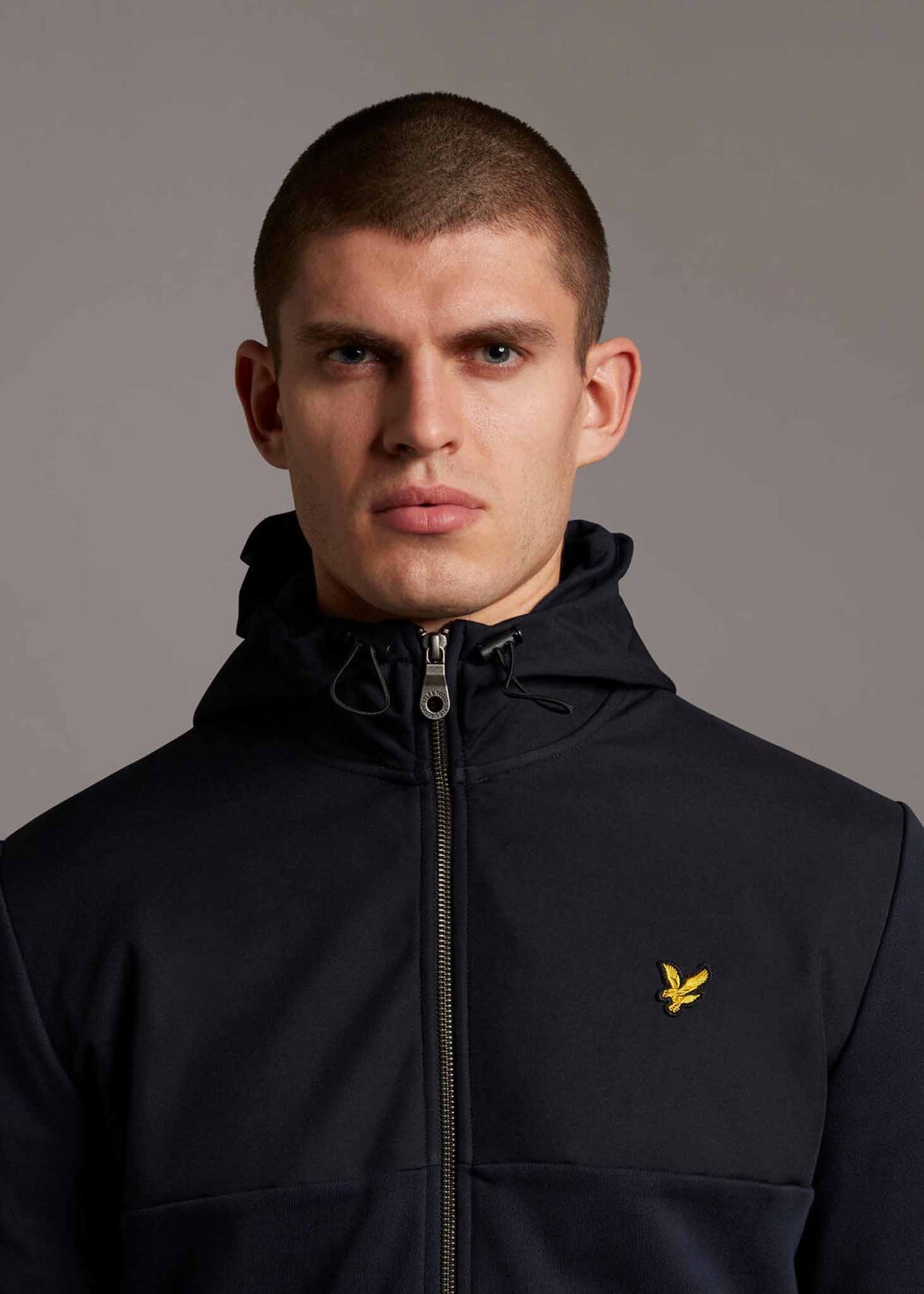 Softshell jersey zip hoodie - dark navy