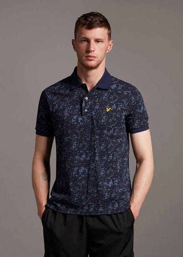 Lyle & Scott Polo's  Earth camo polo shirt - dark navy