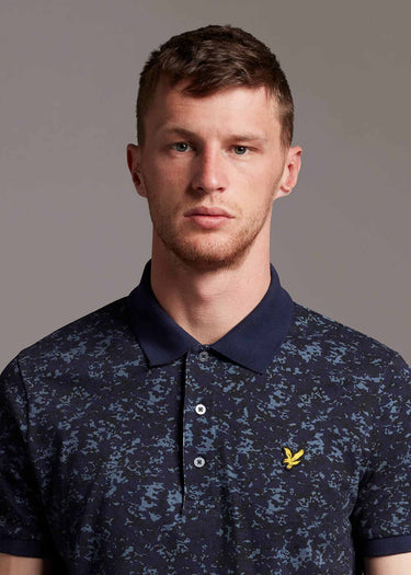 Lyle & Scott Polo's  Earth camo polo shirt - dark navy