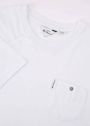 Ben Sherman T-shirts Signature pocket tee - white