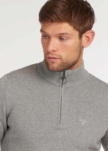 Barbour Truien  Cotton half zip - grey marl