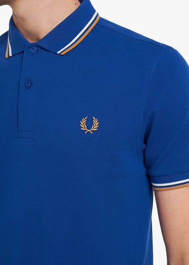 Fred Perry Polo's Twin tipped fred perry shirt - mid blue