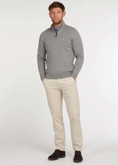 Barbour Truien  Cotton half zip - grey marl