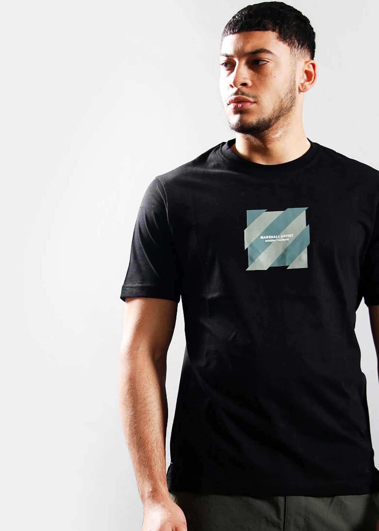 Chevron box logo t-shirt - black - Marshall Artist