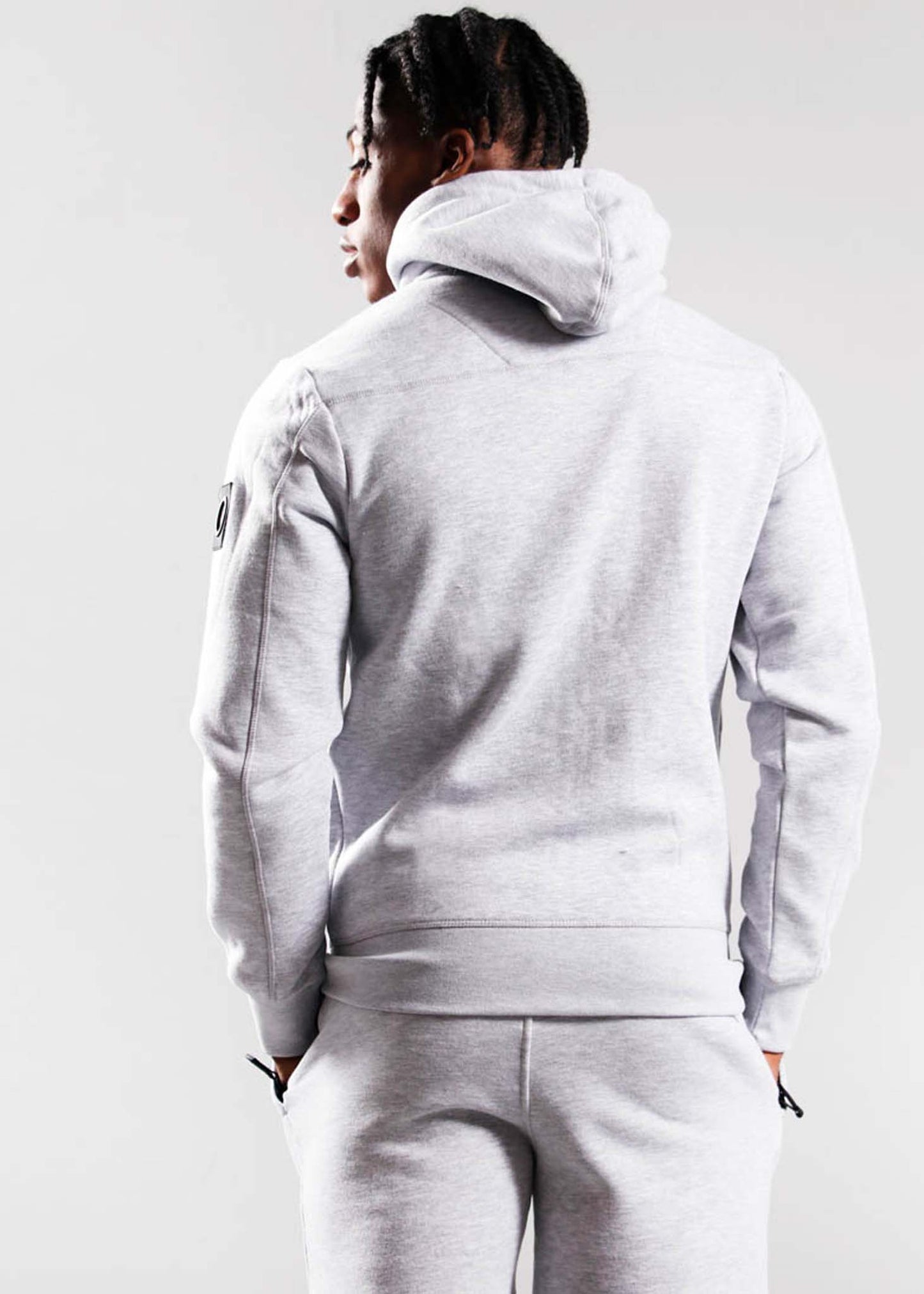 Siren full zip hood - grey marl - Marshall Artist