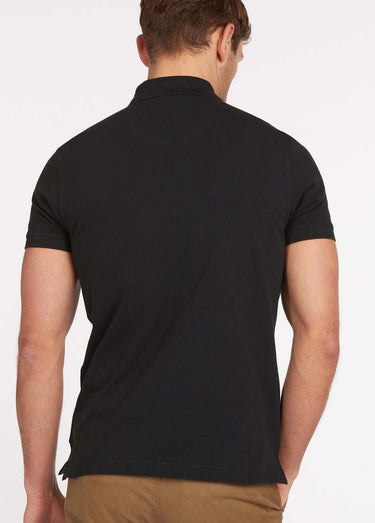 Barbour Polo's  Barbour tartan pique polo - black
