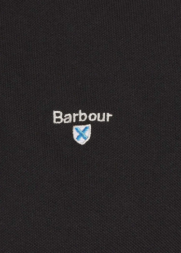 Barbour Polo's  Barbour tartan pique polo - black