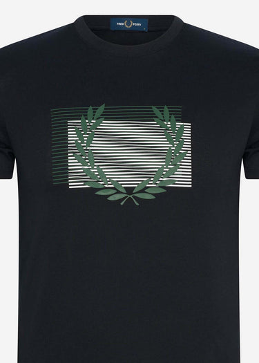 Fred Perry T-shirts  Glitched graphic t-shirt - black