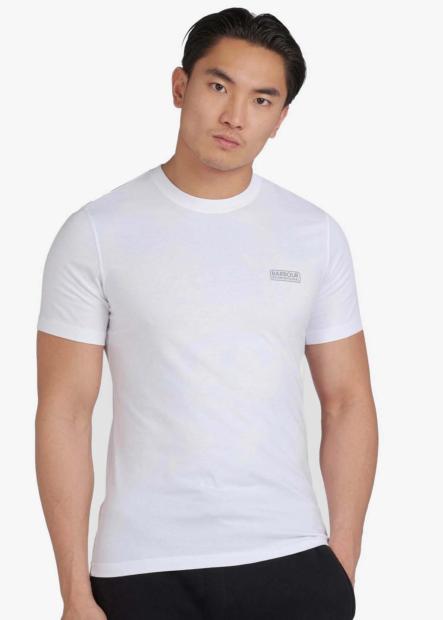 Barbour International T-shirts  Essential small logo tee - white 