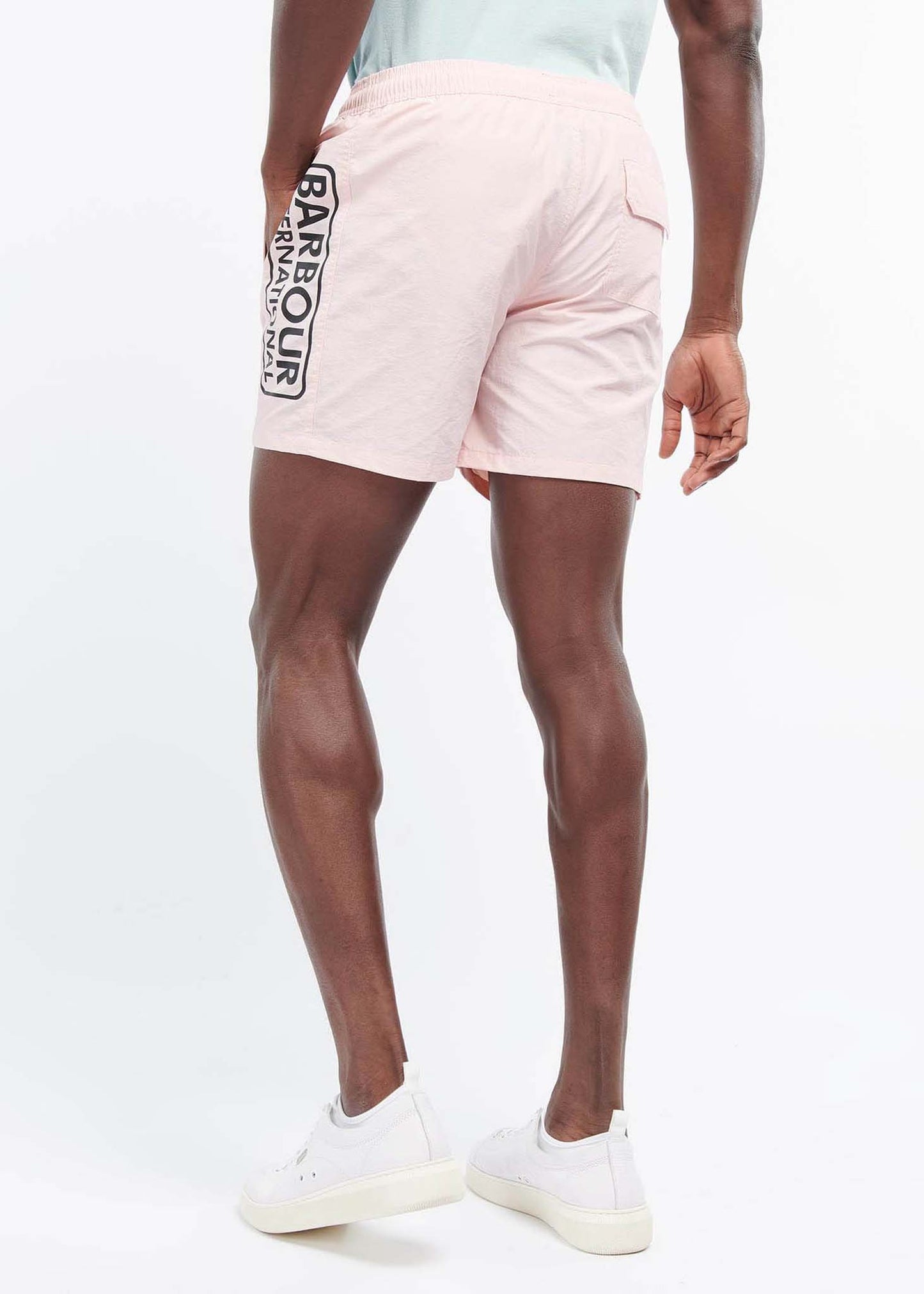 Large logo swim short- pink cinder - Barbour International
