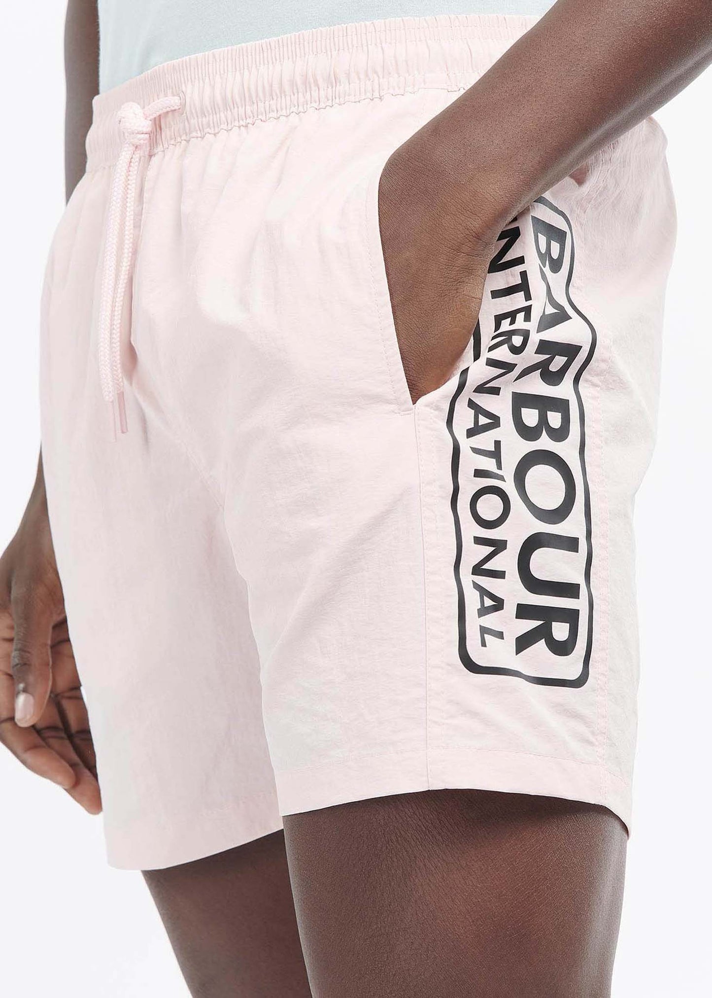 Large logo swim short- pink cinder - Barbour International