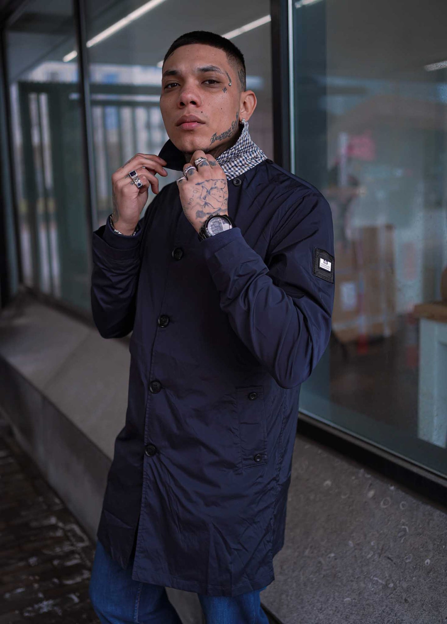 weekend offender jacket summer navy