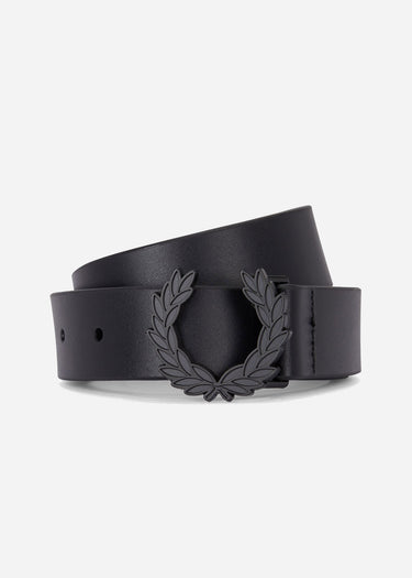 Fred Perry Gürtel Laurel wreath leather belt - black
